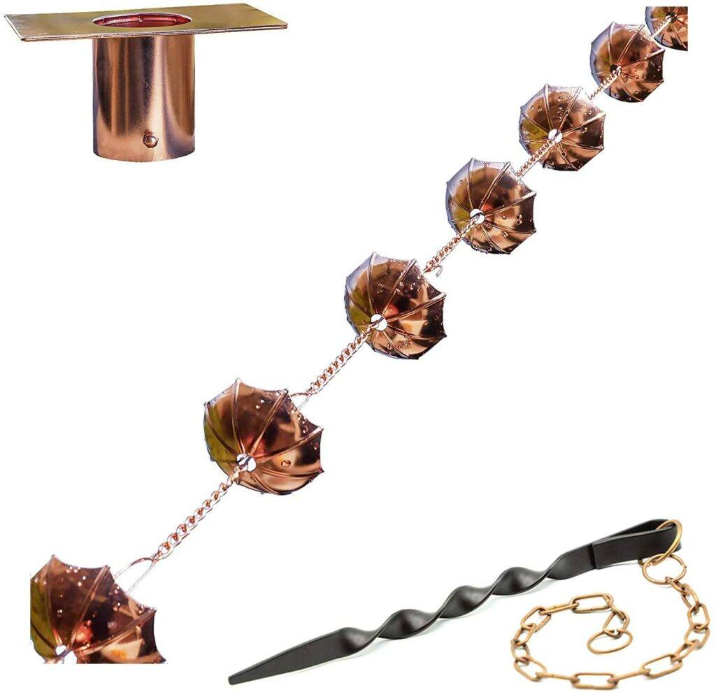 Copper Plated Rain Chain